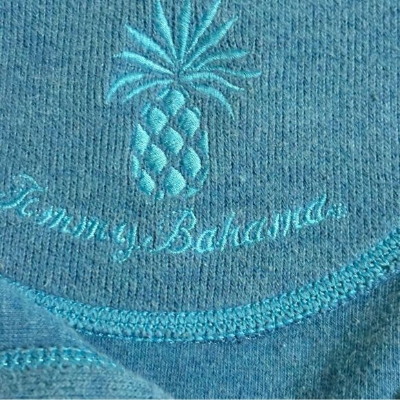 Tommy Bahama Brushed Cotton Half Zip Men’s L Vibrant Blue. - Picture 8 of 10